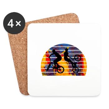 BMX - Untersetzer (4er-Set) - Weiß - Vorne