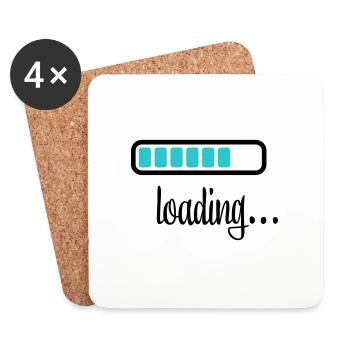 Battery Battery loading - Coasters (set of 4) - white - Front