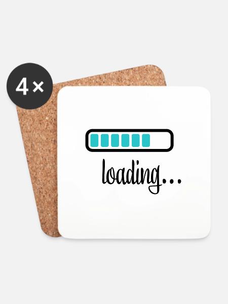 Battery Battery loading - Coasters (set of 4) - white