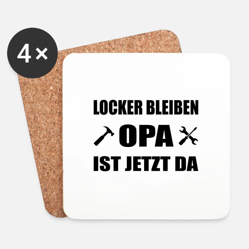 Opa - Untersetzer (4er-Set) - Weiß