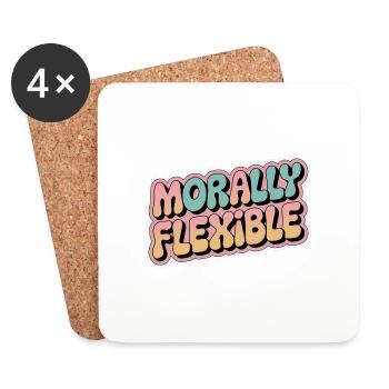 Morally Flexible 15 - Untersetzer (4er-Set) - Weiß - Vorne