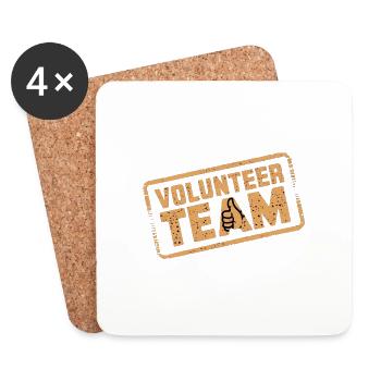 Volunteer Team 17 - Untersetzer (4er-Set) - Weiß - Vorne