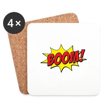 Comic Cartoon Boom FX - Perfect Gift Idea - Coasters (set of 4) - white - Front