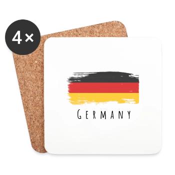 Deutschland - Untersetzer (4er-Set) - Weiß - Vorne