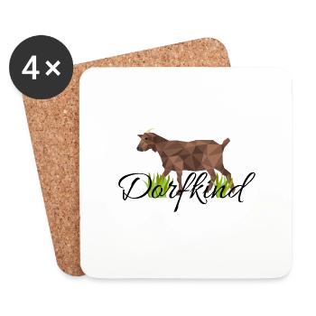 Dorfkind - Untersetzer (4er-Set) - Weiß - Vorne