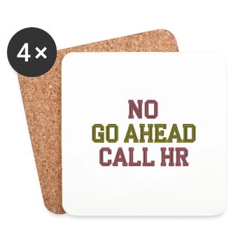No Go Ahead Call HR 12 - Untersetzer (4er-Set) - Weiß - Vorne