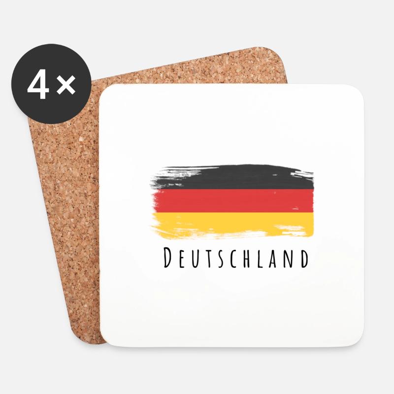 Deutschland - Untersetzer (4er-Set) - Weiß