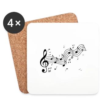 free the music - Coasters (set of 4) - white - Front