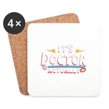 It's Doctor Actually 14 - Untersetzer (4er-Set) - Weiß - Vorne