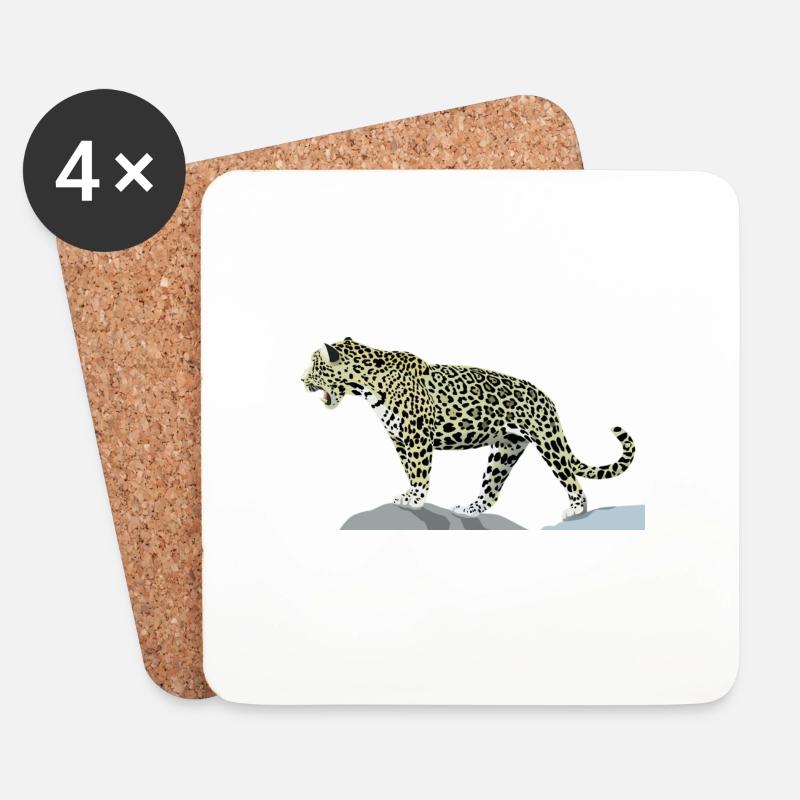 Jaguar - Untersetzer (4er-Set) - Weiß