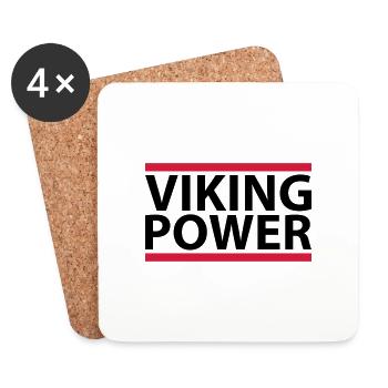 Viking Power - Untersetzer (4er-Set) - Weiß - Vorne