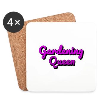 Gardening Queen - Untersetzer (4er-Set) - Weiß - Vorne
