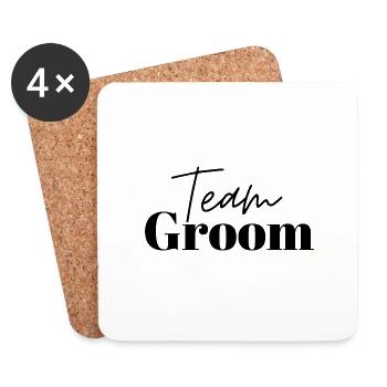 Équipe Groom - Dessous de verre (lot de 4) - blanc - Devant