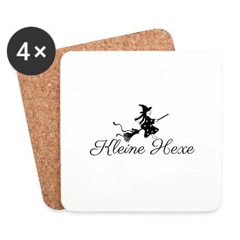 kleine Hexe - Untersetzer (4er-Set) - Weiß - Vorne