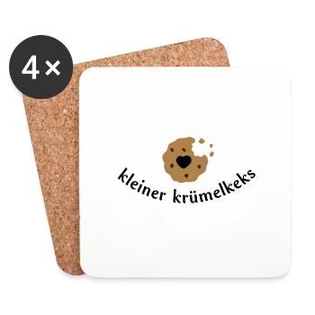 Keks mit Herz - Untersetzer (4er-Set) - Weiß - Vorne