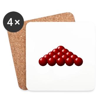 Billiard balls - Coasters (set of 4) - white - Front