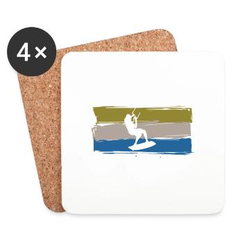 Kitesurfing Gift Idea Water Sports Fun - Coasters (set of 4) - white - Front