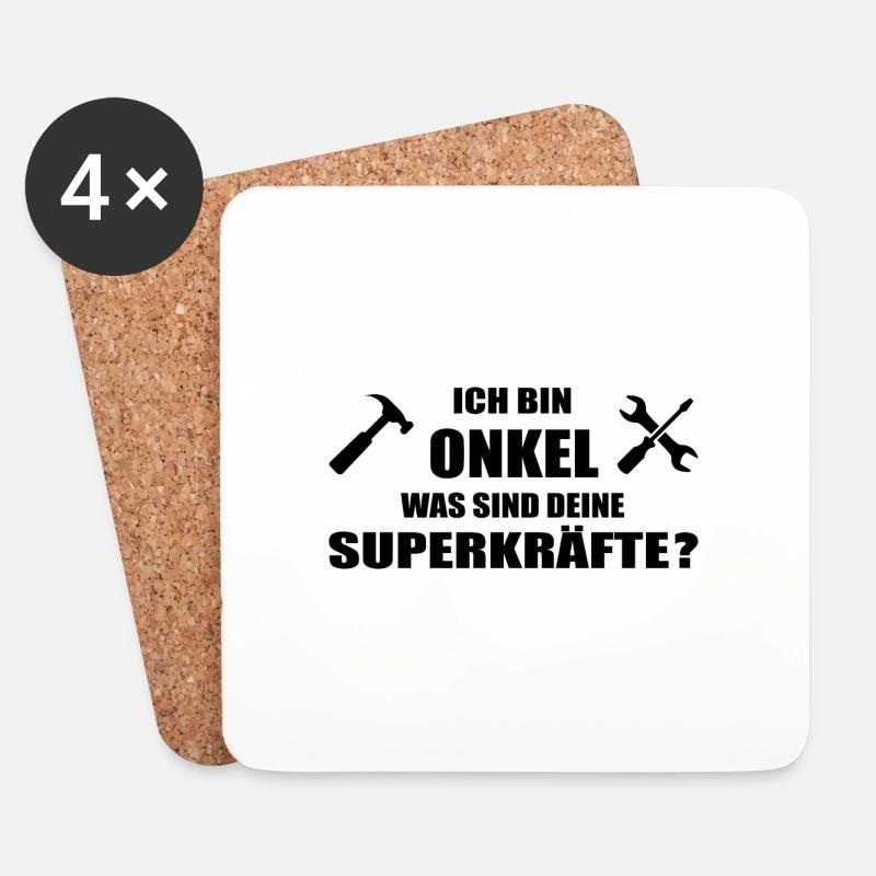 Onkel - Untersetzer (4er-Set) - Weiß