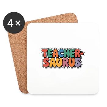 Teacher-saurus 10 - Untersetzer (4er-Set) - Weiß - Vorne