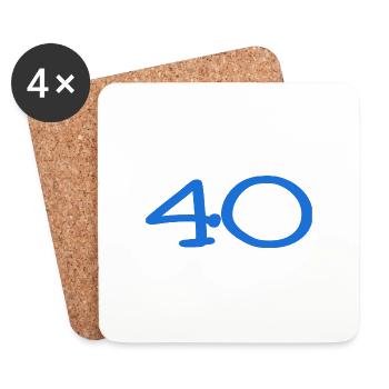 40. 40 YEARS. 40th ANNIVERSARY. 40TH ANNIVERSARY. - Coasters (set of 4) - white - Front