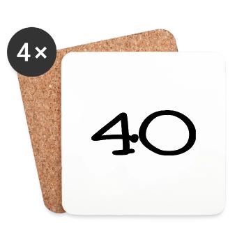40. 40 YEARS. 40th ANNIVERSARY. 40TH ANNIVERSARY. - Coasters (set of 4) - white - Front