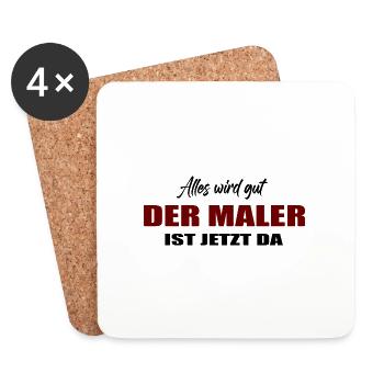 Maler - Untersetzer (4er-Set) - Weiß - Vorne