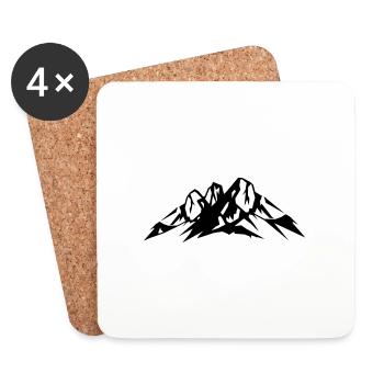 Mountains Icon - Coasters (set of 4) - white - Front