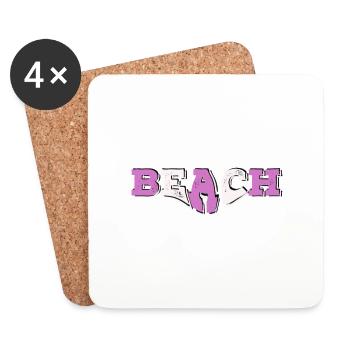 Beach pink 1 - Untersetzer (4er-Set) - Weiß - Vorne