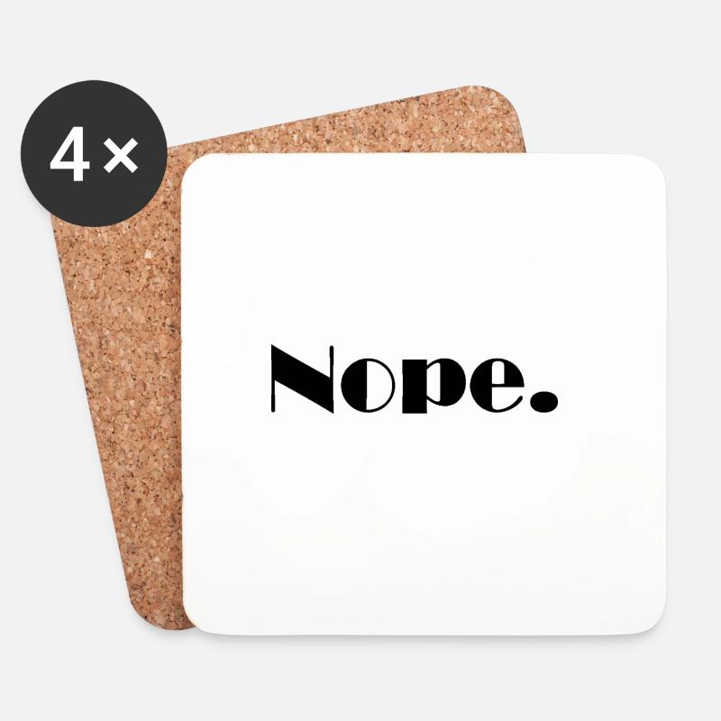 Nope. - Untersetzer (4er-Set) - Weiß
