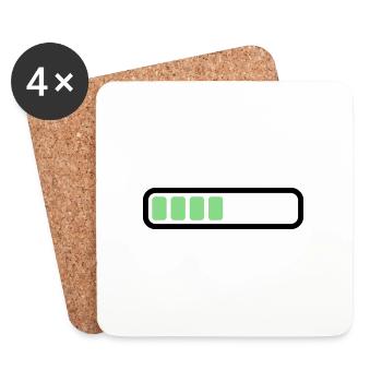 Battery Battery loading - Coasters (set of 4) - white - Front