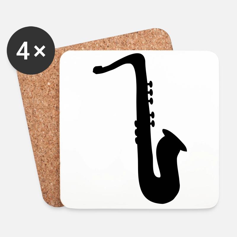 saxophone - Untersetzer (4er-Set) - Weiß
