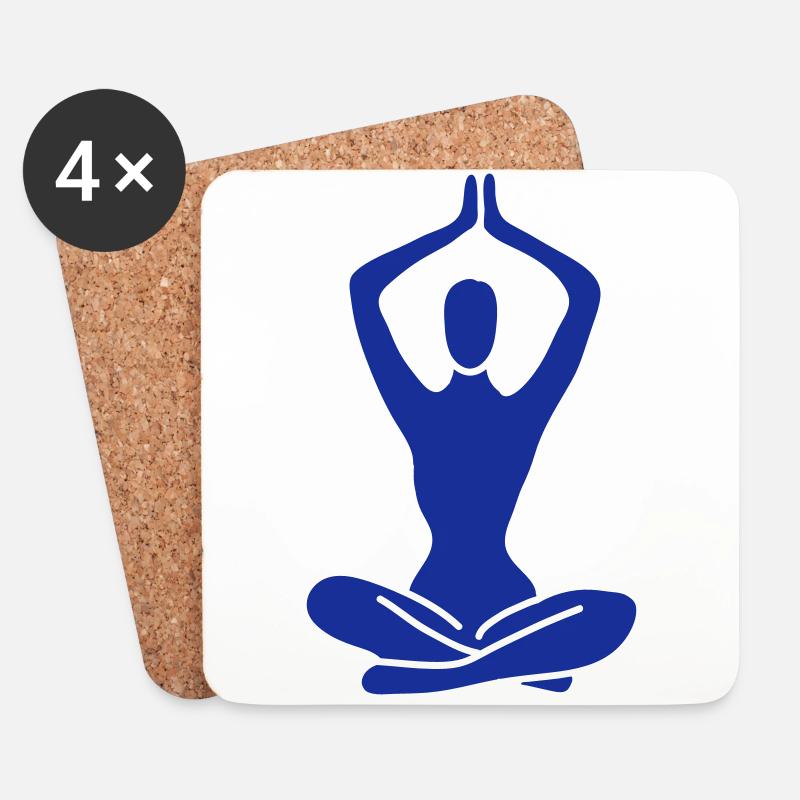Yoga - Untersetzer (4er-Set) - Weiß
