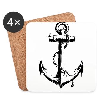 Ahoy - Untersetzer (4er-Set) - Weiß - Vorne