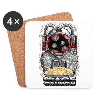 Space crunch astronaut - Coasters (set of 4) - white - Front