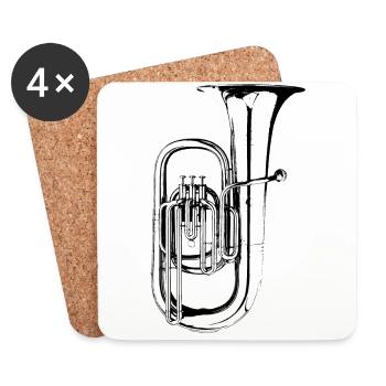 Tuba - Coasters (set of 4) - white - Front