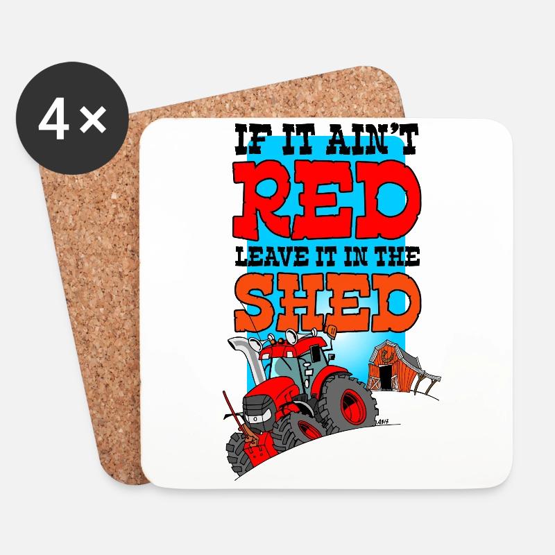 If it does not leave it leave it in the shed - Coasters (set of 4) - white