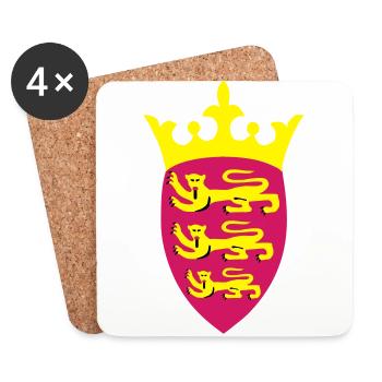 Jersey Crest - Coasters (set of 4) - white - Front