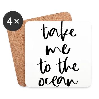 TAKE ME TO THE OCEAN - Untersetzer (4er-Set) - Weiß - Vorne