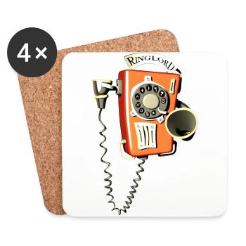 Ringlord phone wall phone - Coasters (set of 4) - white - Front