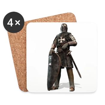 Ritter - Untersetzer (4er-Set) - Weiß - Vorne