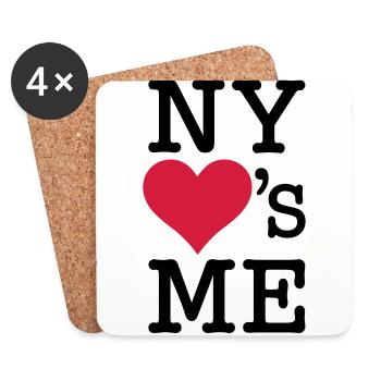 New York NY Loves Me - Dessous de verre (lot de 4) - blanc - Devant