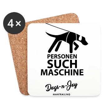 Personensuchmaschine - Untersetzer (4er-Set) - Weiß - Vorne