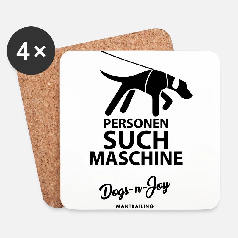Personensuchmaschine - Untersetzer (4er-Set) - Weiß