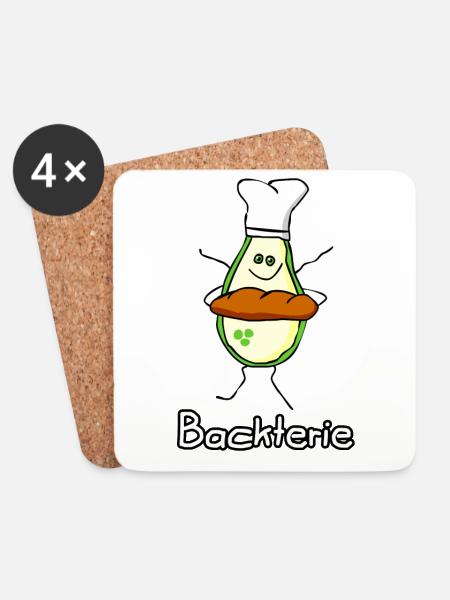 Backterie - Untersetzer (4er-Set) - Weiß