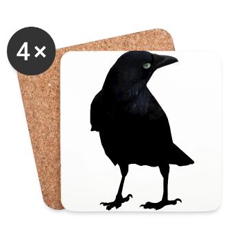 raven - Coasters (set of 4) - white - Front