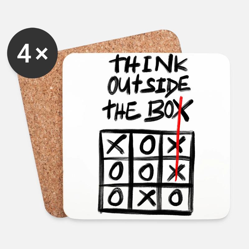 think outside the box - Untersetzer (4er-Set) - Weiß
