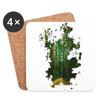 Forest - Coasters (set of 4) - white - Front