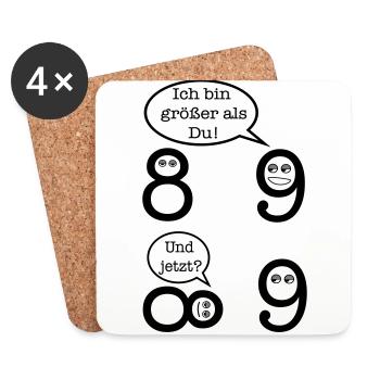 Mathematics Joke - Coasters (set of 4) - white - Front
