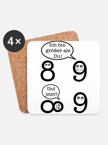 Mathematics Joke - Coasters (set of 4) - white