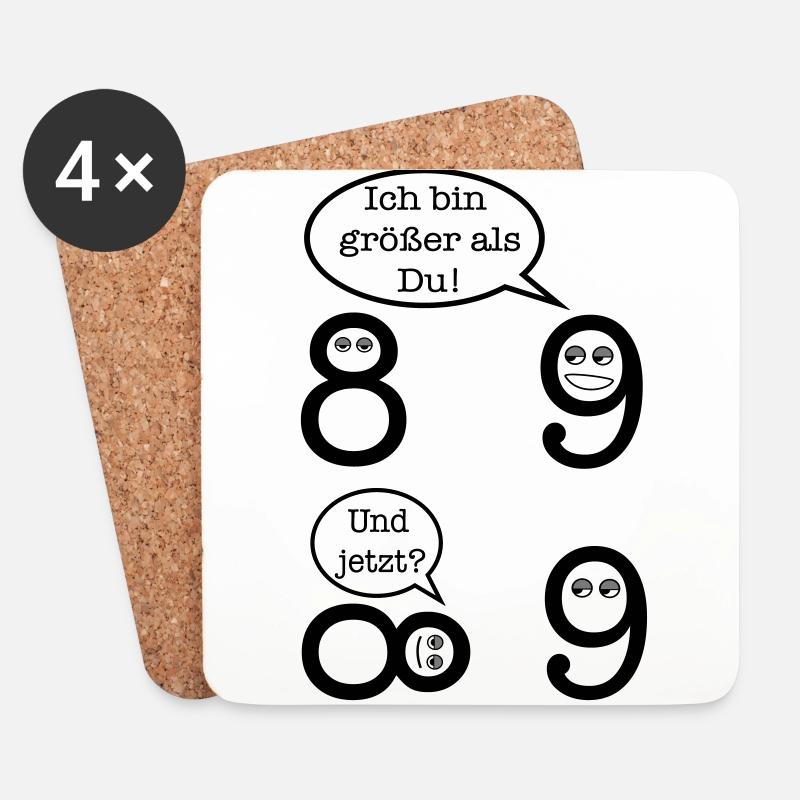 Mathematics Joke - Coasters (set of 4) - white